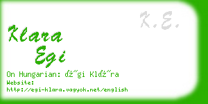 klara egi business card